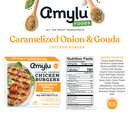 AMYLU CARAMELIZED ONION & AGED WHITE CHEDDAR CHICKEN BURGER (4 PACK)