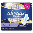 ALWAYS MAXI PADS - OVERNIGHT 15 PACK